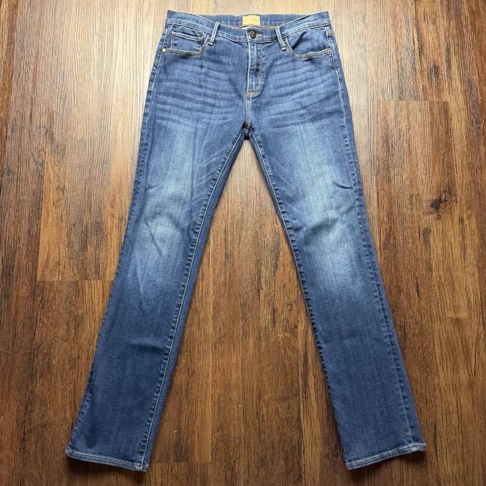 Driftwood Audrey Jeans 29 Medium Wash Blue Mid Rise Straight Leg Denim